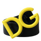 Elegant Black and Yellow Designer Belt