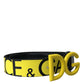 Elegant Black and Yellow Designer Belt