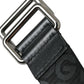 Elegant Black Leather-Blend Belt
