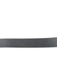 Elegant Black Leather Belt with Metal Buckle