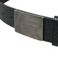Elegant Black Calfskin Leather Belt