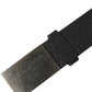 Elegant Black Leather Belt with Metal Buckle