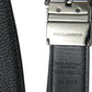 Elegant Leather Belt with Metal Buckle