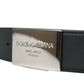 Elegant Leather Belt with Metal Buckle