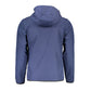 Elegant Blue Soft Shell Hooded Jacket