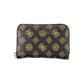 Chic Brown Polyethylene Wallet with Logo Detail