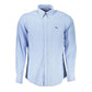 Elegant Light Blue Long Sleeve Cotton Shirt