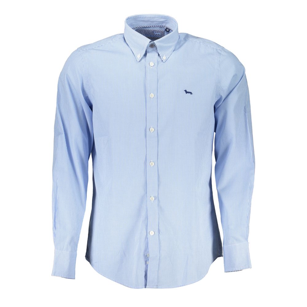 Elegant Light Blue Long Sleeve Cotton Shirt
