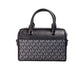 Travel XS Black Silver Signature PVC Duffle Crossbody Bag Purse