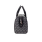 Travel XS Black Silver Signature PVC Duffle Crossbody Bag Purse