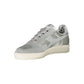 Sparkling Gray Lace-Up Sneakers with Swarovski Crystals