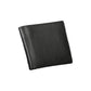 Sleek Black Leather Dual Compartment Wallet