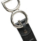 Chic Black Leather Belt with Metal Buckle