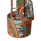 Elegant Multicolor Fabric Waist Belt