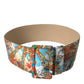 Elegant Multicolor Fabric Waist Belt