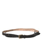 Elegant Dark Brown Leather Waist Belt