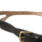 Elegant Dark Brown Leather Waist Belt