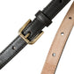 Elegant Dark Brown Leather Waist Belt