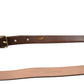 Elegant Brown Calf Leather Waist Belt