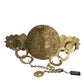 Elegant Gold Tone Coin Waist Belt
