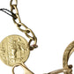 Elegant Gold Tone Coin Waist Belt