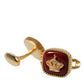 Sterling Silver Men's Cufflinks with Glass Accent