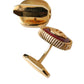 Sterling Silver Men's Cufflinks with Glass Accent