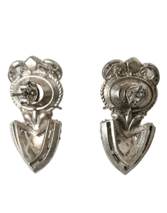 Elegant Sterling Silver Crystal Earrings