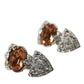 Elegant Sterling Silver Crystal Earrings