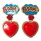 Multicolor Crystal Embellished Clip-on Earrings