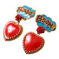 Multicolor Crystal Embellished Clip-on Earrings