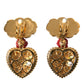 Multicolor Crystal Embellished Clip-on Earrings