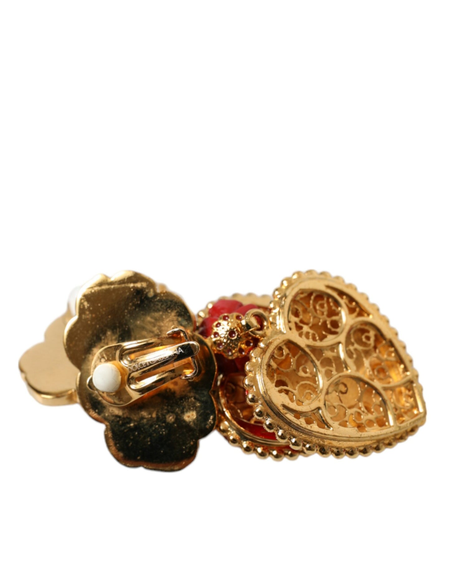 Multicolor Crystal Embellished Clip-on Earrings