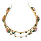 Elegant Gold-Tone Roses Crystal Diadem