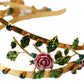 Elegant Gold-Tone Roses Crystal Diadem