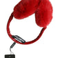 Red Mink Fur Elegance Ear Muffs