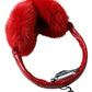 Red Mink Fur Elegance Ear Muffs