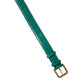 Elegant Green Leather Neck Band
