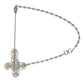 Elegant Silver Tone Crystal Lapel Pin