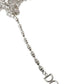 Elegant Silver Tone Crystal Lapel Pin