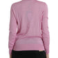 Elegant Cashmere Silk Pink Cardigan