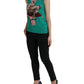 Elegant Silk Sleeveless Floral Cat Tank Top