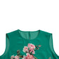 Elegant Silk Sleeveless Floral Cat Tank Top