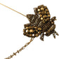 Crystal Embellished Gold Tone Bee Lapel Pin