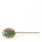 Elegant Gold-Tone Gemstone Pin Brooch