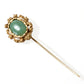 Elegant Gold-Tone Gemstone Pin Brooch