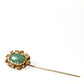 Elegant Gold-Tone Gemstone Pin Brooch