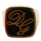 Elegant Gold Plated Logo Engraved Ring