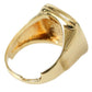Elegant Gold Plated Logo Engraved Ring
