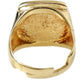 Elegant Gold Plated Logo Engraved Ring